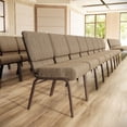 thumbnail image 1 of Flash Furniture 21''W Stacking Church Chair in Beige Fabric - Copper Vein Frame, 1 of 13
