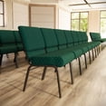 thumbnail image 1 of Flash Furniture 21''W Stacking Church Chair in Hunter Green Dot Patterned Fabric - Gold Vein Frame, 1 of 14