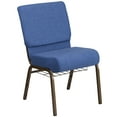 thumbnail image 1 of Flash Furniture Hercules Series 21"W Upholstered Adult Church Chair with Book Rack, Blue, 1 of 11
