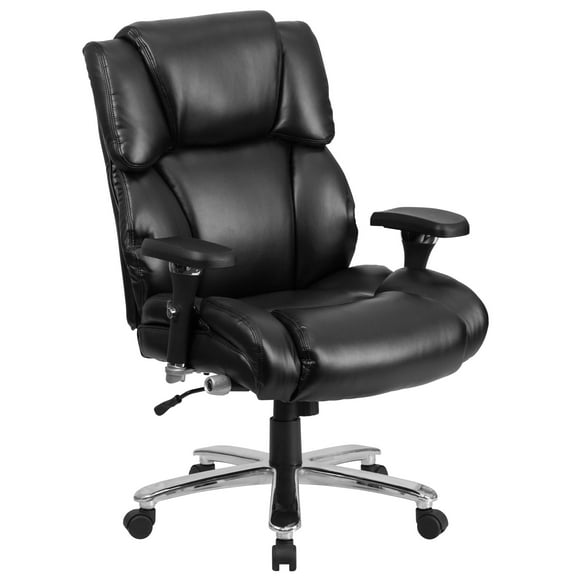 Flash Furniture Hercules Series 24/7 Intensive Use High-Back LeatherSoft Swivel Office Chair, Black
