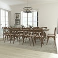 thumbnail image 1 of Flash Furniture Hercules Series 9' x 40" Folding Farmhouse Dining Table with 12 Cross Back Chairs, 1 of 12