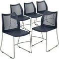 thumbnail image 1 of Flash Furniture Hercules Series Adult Air-Vent Back Stacking Waiting Room Chairs, Set of 5, Navy, 1 of 17