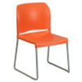 thumbnail image 1 of Flash Furniture Hercules Series Adult Full Back Contoured Stacking Waiting Room Chair, Orange, 1 of 14