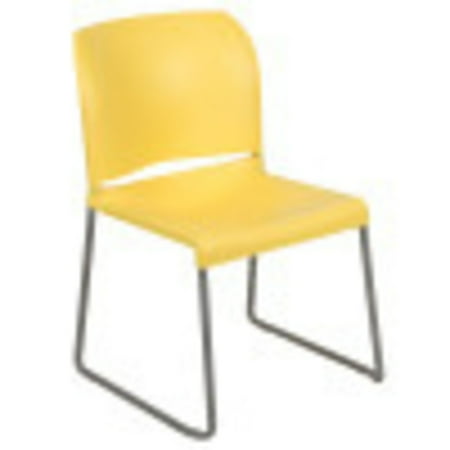 Flash Furniture Hercules Series Adult Full Back Contoured Stacking Waiting Room Chair, Yellow