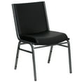 thumbnail image 1 of Flash Furniture Hercules Series Adult Heavy-Duty Vinyl Stacking Waiting Room Chair, Black, 1 of 13
