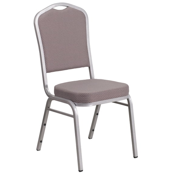 Flash Furniture Hercules Series Adult Size Crown Back Stacking Banquet Chairs, Gray Dot