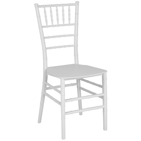 Flash Furniture Hercules Series Adult Size Resin Stacking Chiavari Chair, White