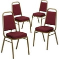 thumbnail image 1 of Flash Furniture Hercules Series Adult Size Trapezoidal Stacking Banquet Chairs, Set of 4, Burgundy, 1 of 9