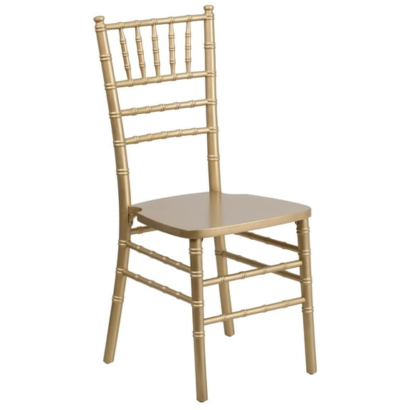 Flash Furniture Hercules Series Adult Size Wood Chiavari Chair for Events, Gold