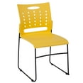 thumbnail image 1 of Flash Furniture Hercules Series Adult Sled Base Air-Vent Back Stack Chair, Yellow, 1 of 11