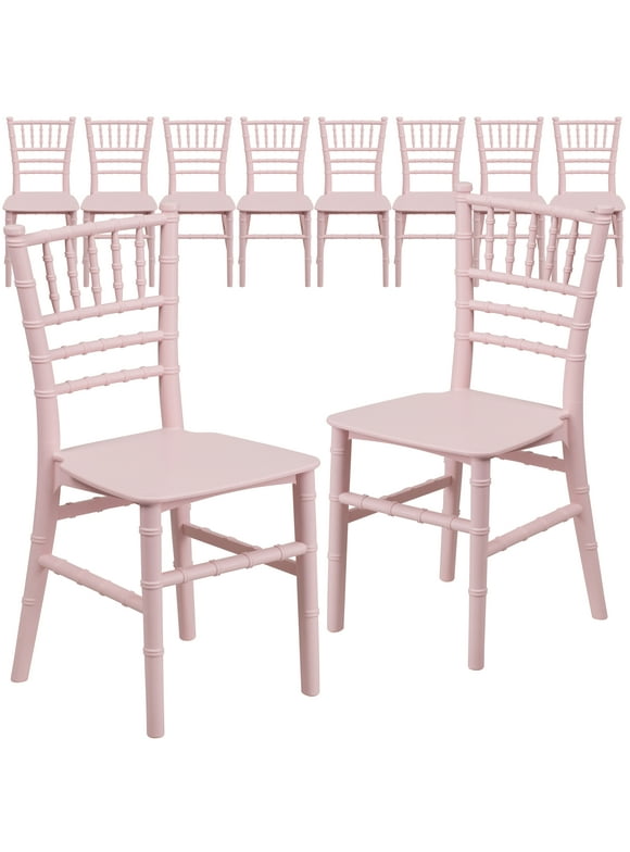 Flash Furniture Hercules Series Children's Event Chiavari Chairs for up to Age 6, Set of 10, White