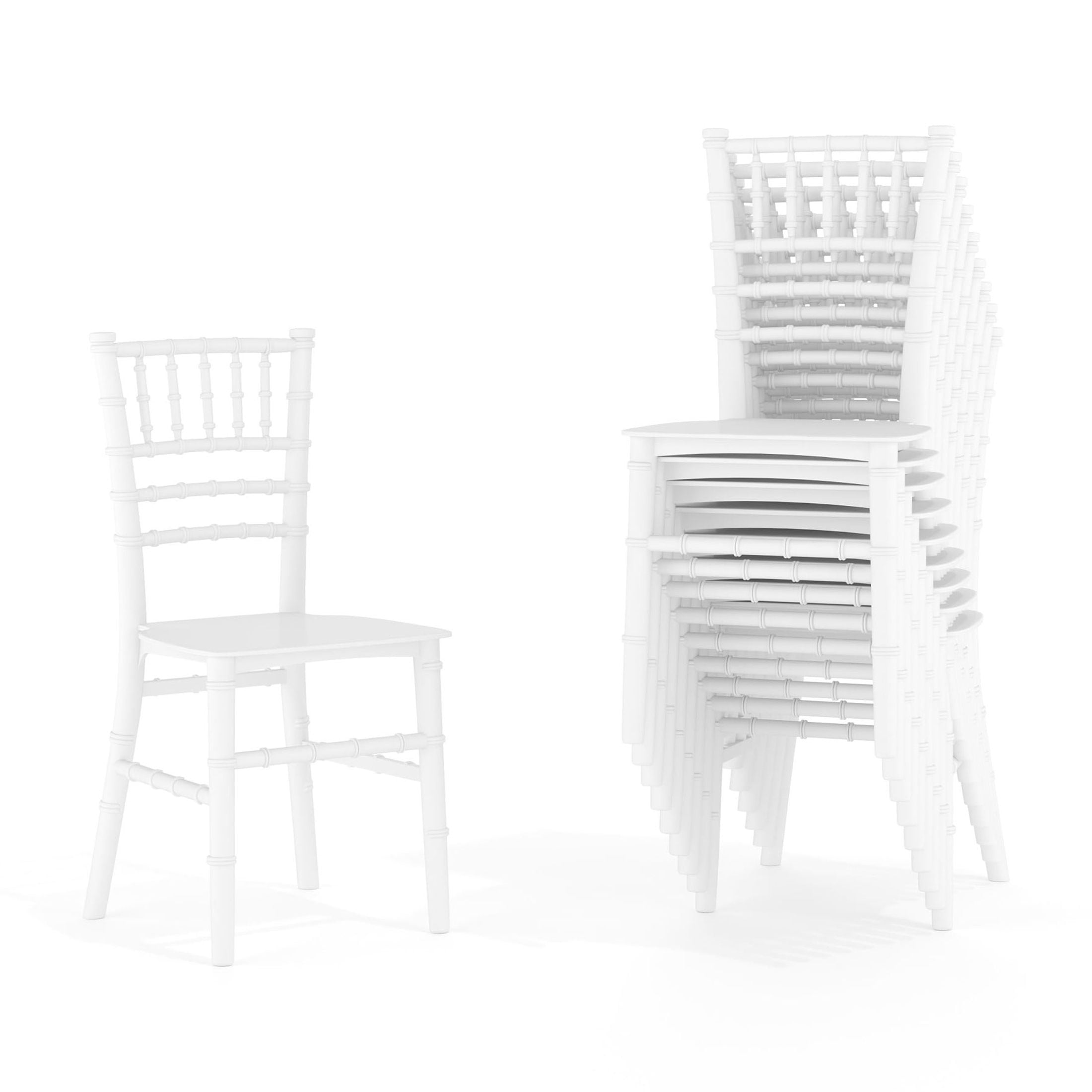 Elegant Kids White Resin Chiavari Event Chair Set