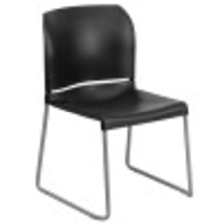 Flash Furniture Hercules Series Ergonomic Contoured Stacking Chairs, Set of 5, Black