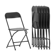 Flash Furniture Hercules Series Plastic Folding Chair White - 6 Pack 650LB Weight Capacity Comfortable Event Chair-Lightweight Folding Chair