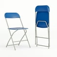 thumbnail image 1 of Flash Furniture Hercules Series Plastic Folding Chair Blue - 2 Pack 650LB Weight Capacity Comfortable Event Chair-Lightweight Folding Chair, 1 of 19