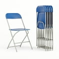 thumbnail image 1 of Flash Furniture Hercules™ Series Plastic Folding Chair - Blue - 6 Pack 650LB Weight Capacity Comfortable Event Chair-Lightweight Folding Chair, 1 of 19
