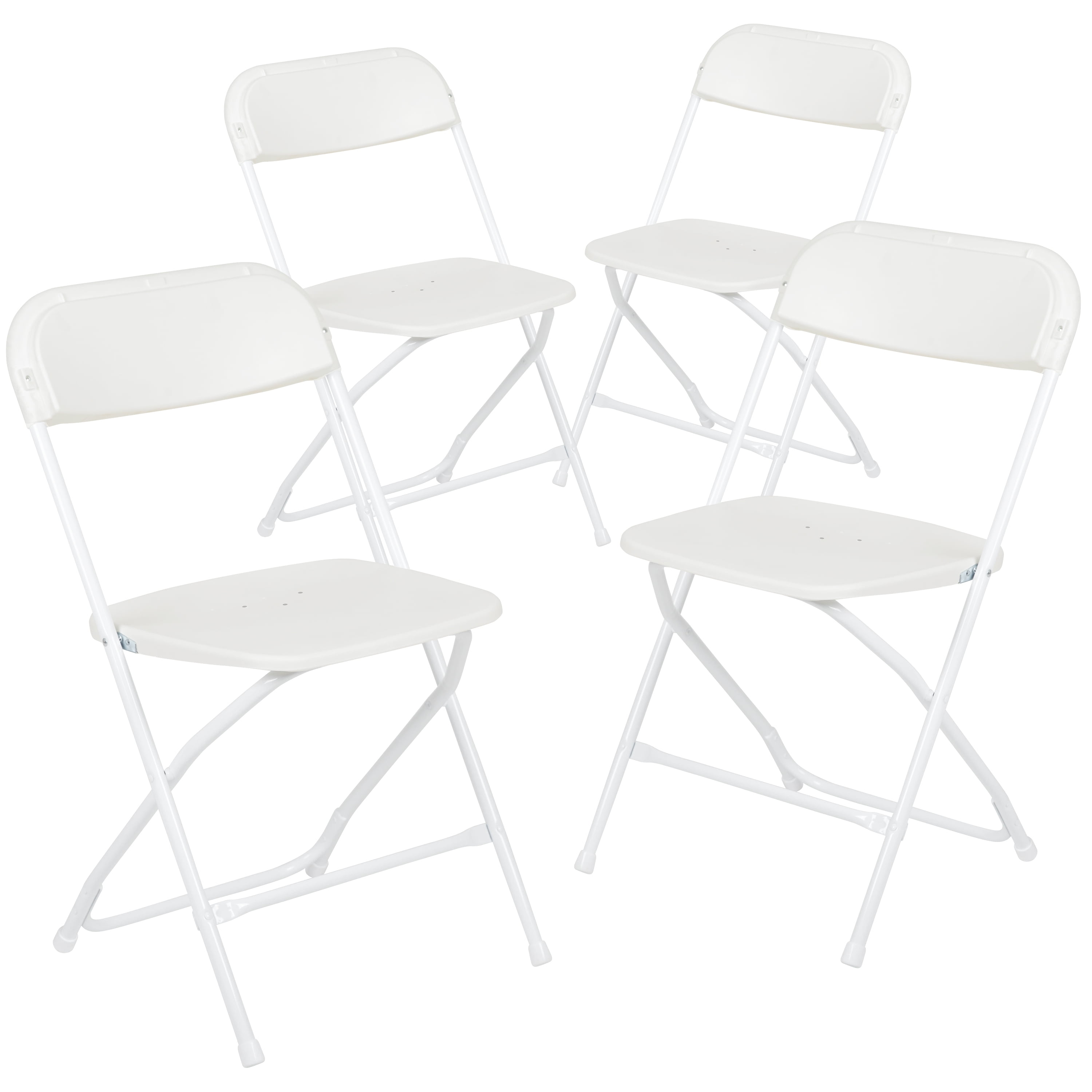 Flash Furniture Hercules Series Plastic Folding Chair White 4
