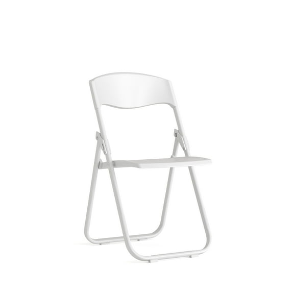 Flash Furniture Hercules Series Plastic Folding Event Chair with Ganging Brackets, White