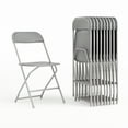 thumbnail image 1 of Flash Furniture Hercules Series Plastic Folding Event Chairs for Adults, Set of 10, Gray, 1 of 20