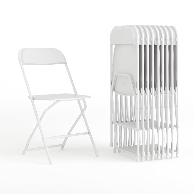 Flash Furniture Hercules Series Plastic Folding Chairs, Set of 10