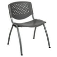 thumbnail image 1 of Flash Furniture Hercules Series Plastic Stack Chair with Titanium Frame, Gray, 1 of 13