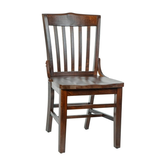 Flash Furniture Hercules Series School House Back Mahogany Wood Dining Chair, Walnut