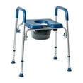thumbnail image 1 of Flash Furniture Hercules Shower Commode Chair with Safety Rail Blue (DCHY6458LBL), 1 of 2