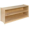 thumbnail image 1 of Flash Furniture Hercules Wooden 2 Section School Classroom Storage Cabinet for Commercial or Home Use - Safe, Kid Friendly Design - 24"H x 48"L (Natural), 1 of 11