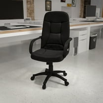 Flash Furniture High Back Black Glove Vinyl Executive Swivel Office Chair with Arms