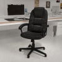 Flash Furniture High Back Black LeatherSoft Executive Swivel Office Chair with Arms