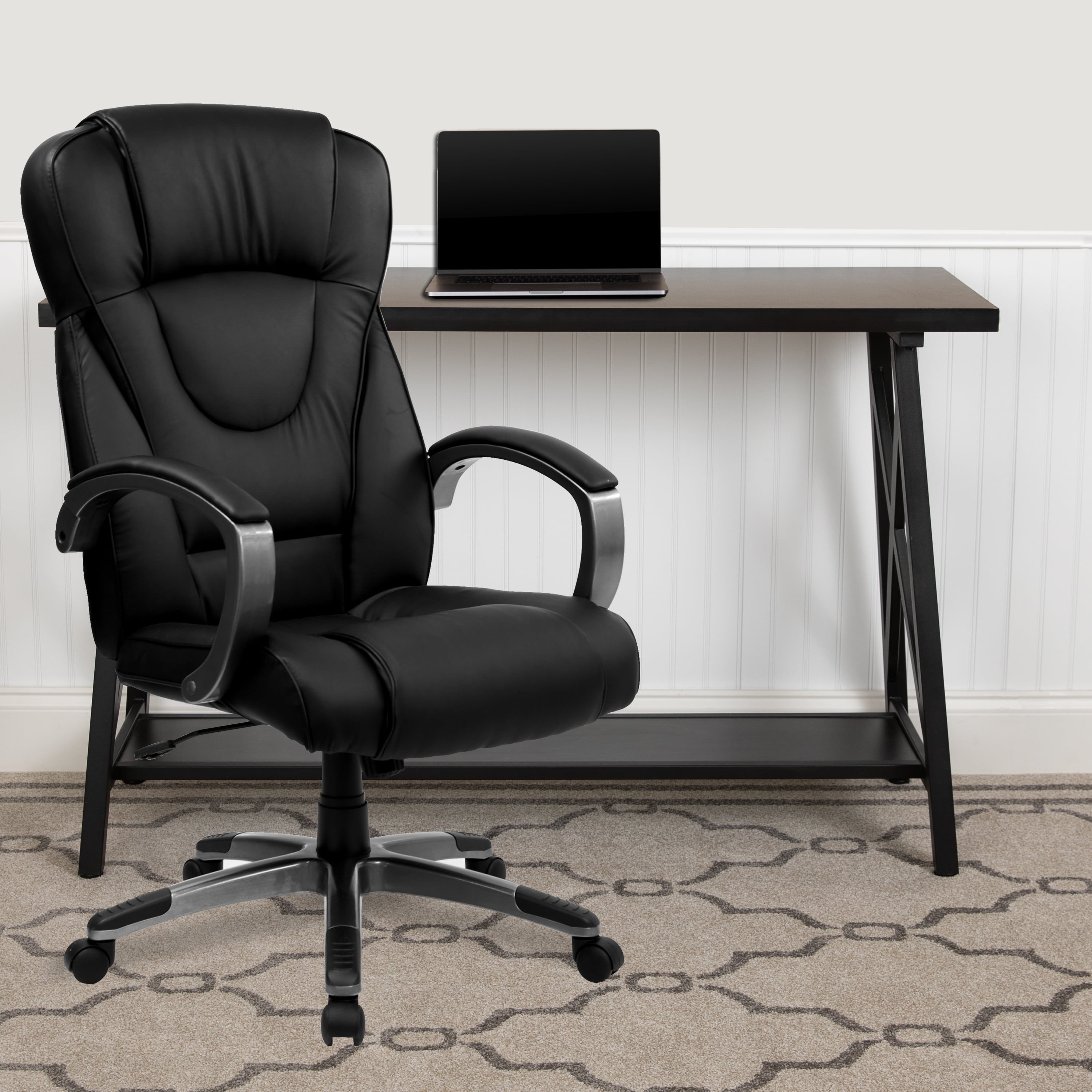 Flash Furniture High Back Black LeatherSoft Executive Swivel