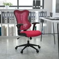 thumbnail image 1 of Flash Furniture High Back Designer Burgundy Mesh Executive Swivel Ergonomic Office Chair with Adjustable Arms, 1 of 12