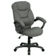 thumbnail image 1 of Flash Furniture High Back Gray Microfiber Contemporary Executive Swivel Ergonomic Office Chair with Arms, 1 of 7
