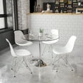 thumbnail image 1 of Flash Furniture Hills 39.25'' Round Glass Dining Table with 29''H Chrome Base, Clear/Silver, 1 of 10