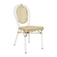 thumbnail image 1 of Flash Furniture Cannes Indoor/Outdoor French Bistro Stacking Chair Natural/White (SDA642111NW), 1 of 14