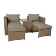 thumbnail image 1 of Flash Furniture Nico Indoor/Outdoor Modular Loveseat Sofa Set Gray Cushions and Natural Frame, 1 of 12