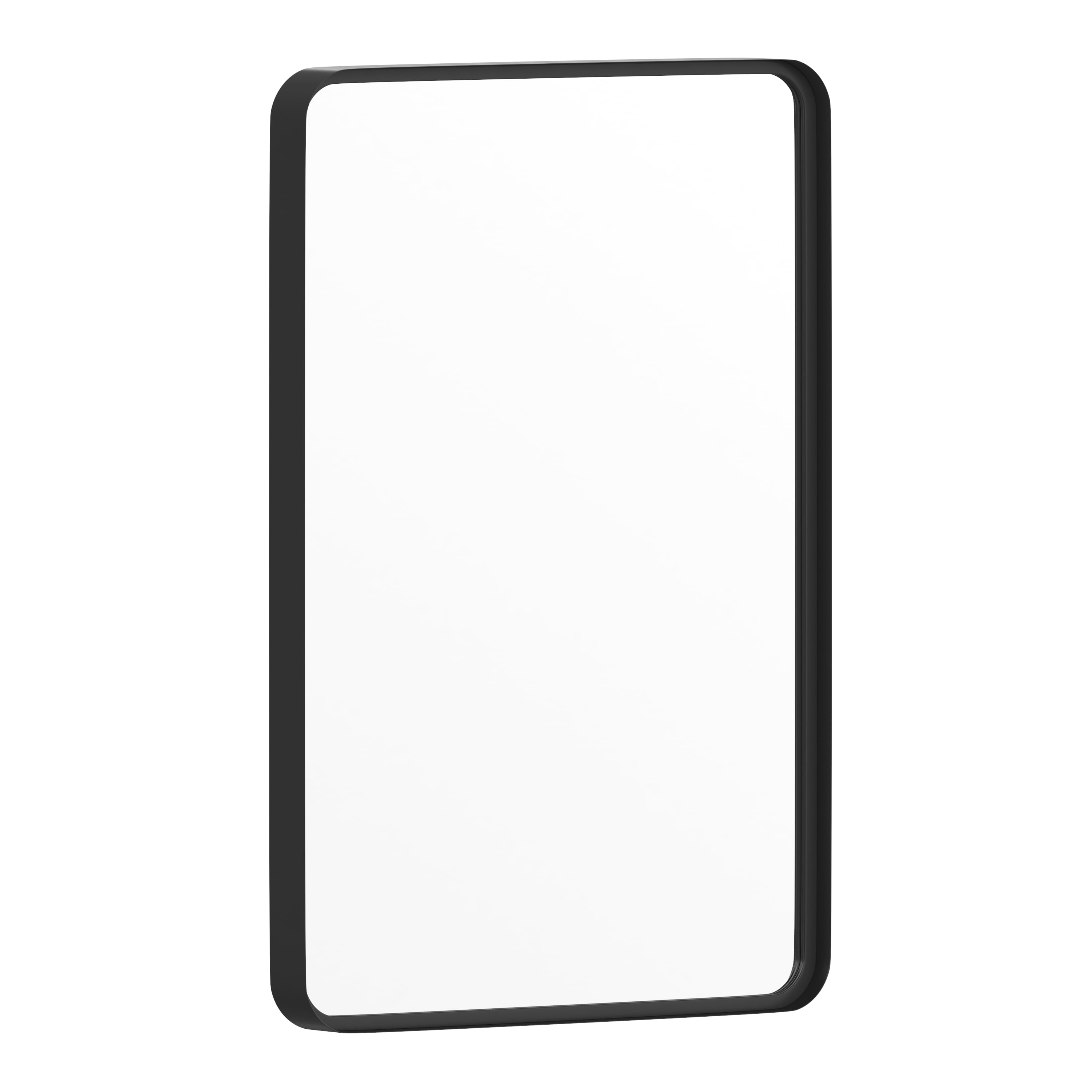 Flash Furniture Janinne 20" x 30" Black Modern Wall Mounted Mirror