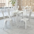 thumbnail image 1 of Flash Furniture Jeffrey Commercial Grade 30" Round White Metal Indoor-Outdoor Table, 1 of 8