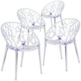 thumbnail image 1 of Flash Furniture Jonah 4 Pack Specter Series Transparent Stacking Side Chair, 1 of 14