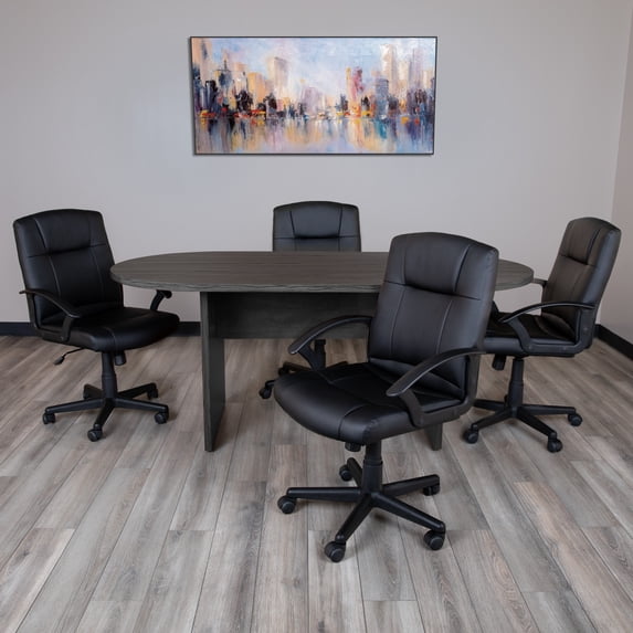 Flash Furniture Jones 6' Oval Multipurpose Conference Table, Rustic Gray