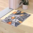 thumbnail image 1 of Flash Furniture Jubilee Rectangular Contemporary Black, Grey, Orange Area Rug, 2' x 3', 1 of 7
