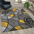 thumbnail image 1 of Flash Furniture Jubilee Rectangular Contemporary Black, Grey, Yellow Area Rug, 5' x 7', 1 of 6