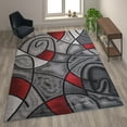 thumbnail image 1 of Flash Furniture Jubilee Rectangular Contemporary Black, Red Area Rug, 8' x 10', 1 of 5