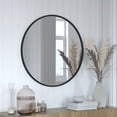 thumbnail image 1 of Flash Furniture Julianne 30" Round Wall Mounted Accent Mirror with Matte Black Frame, 1 of 12