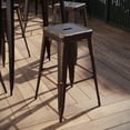 thumbnail image 1 of Flash Furniture Kai Commercial Grade 30" High Backless Distressed Copper Metal Indoor-Outdoor Barstool, 1 of 11