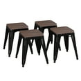 thumbnail image 1 of Flash Furniture Kai Series 18"H Square Backless Dining Barstool, Black (Set of 4), 1 of 11