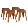 thumbnail image 1 of Flash Furniture Kai Series 18"H Square Backless Dining Barstool, Orange (Set of 4), 1 of 11