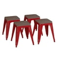 thumbnail image 1 of Flash Furniture Kai Series 18"H Square Backless Dining Barstool, Red (Set of 4), 1 of 11
