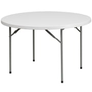 Flash Furniture Kathryn 4 Round Plastic Event Folding Table, White