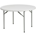thumbnail image 1 of Flash Furniture Kathryn 4' Round Plastic Event Folding Table, White, 1 of 12